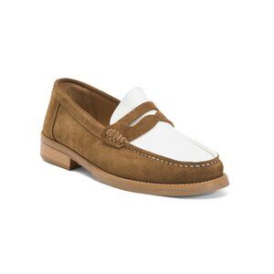 GREATS Cuoio Made In Italy Suede Essex Penny Loafers